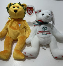 TY Beanie Baby  VICTORY + COURAGEOUSLY RARE (Internet Exclusive) Lot Of 2 - £13.97 GBP