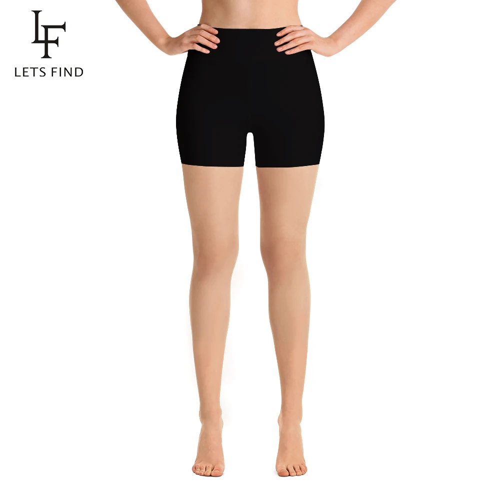 LETSFIND New Women High Waist  Short Leggings Solid Black  Soft Comfortable Shor - £98.25 GBP