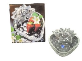 Studio Nova All Occasion Etched Glass Fruit Candy Dish 5 1/2&quot; by Mikasa - £14.74 GBP