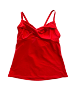 Athleta Twister Tankini Swimsuit To Size 36 B/C Red Bathing Suit Top Und... - $33.44