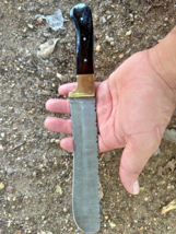 CUSTOM MADE DAMASCUS STEEL CHEF KNIFE KITCHEN UTILITY KNIFE BREAD KNIFE - $23.75