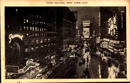 Times Square New York City at Night Unposted Antique Postcard-BK34 - £2.34 GBP