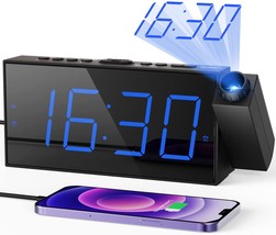Digital Alarm Clock on Ceiling Wall, 7.5?? Dual Loud Alarm Clock for Heavy Sleep - £35.09 GBP