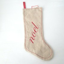 NOEL Beige 19&quot; Classic Christmas Stocking - NWT - £6.30 GBP