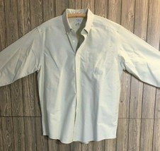 L.L. Bean Men's 17-33 (LG) Solid Mint Green Long Sleeve Button-Down Cotton Shirt - $22.43