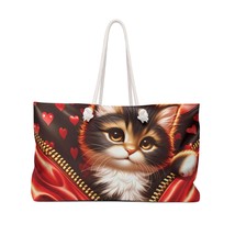 Weekender Bag, Cute Cat, Maine Coon, Valentines Day, Large Weekender Bag, Beach  - £38.31 GBP