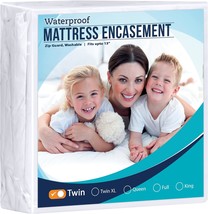 The Utopia Bedding Zippered Mattress Encasement Twin Is An Absorbent, Si... - £25.01 GBP