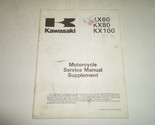 1989 Kawasaki KX60 KX80 KX100 Moto Servizio Manuale Integratore Vetrata OEM - $11.94