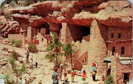 Native Americans Entertaining Visitors Manitou Cliff Dwellings CO Postcard PC52 - £3.98 GBP