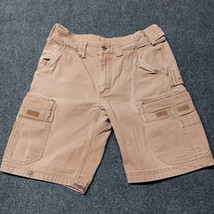 Duluth Trading Co Firehose Cargo Shorts Men 32 Brown Canvas 11 Inseam Workwear - £18.17 GBP