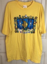 Vintage Carnival Cruise Line Shirt Yellow Size Large Single Stitch Collar - $8.79