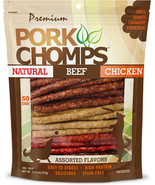 Pork Chomps Dog Chews 5-inch Munchy Sticks PIG CHICKEN BEEF FREE EASY TO... - $206.01 MXN