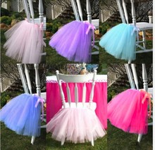 Any Color Chair Decor TUTU Skirt Wedding Table Chair Decoration for Parties XMAS