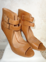  Aldo Brown Suede Ankle Strapped 4 ½ High Heel Shoes (#2915) - £35.52 GBP