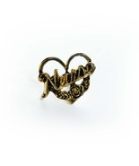 Unsigned Gold Tone Nurse Pin In Heart With Rose Nursing Gift Medicine Me... - $8.19 CAD