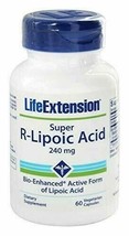 Life Extension, SUPER R-LIPOIC ACID - 60 VEGETARIAN CAPSULES, 240 mg - $36.75