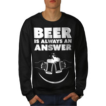 Wellcoda Beer Answer Cool Funny Pint Mens Sweatshirt - £25.28 GBP+