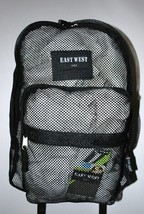 Mesh Backpack BLACK Pack See Through School Bag Sports Gym Security Stadium - $17.12