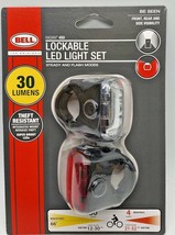Bell Radian 450 Lockable Led Light Set For Bicycle Theft Resistant flash/steady - $12.46