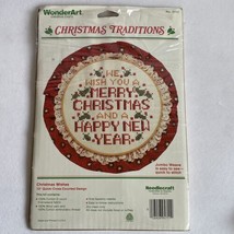 WonderArt Counted Cross Stitch Kit 5711 Christmas Traditions 12&quot; Needlec... - $4.74