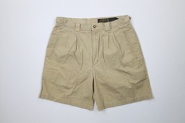 Vintage 90s Eddie Bauer Mens 34 Faded Pleated Above Knee Safari Bush Shorts - $54.40