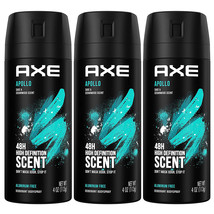 Pack of 3 New AXE Body Spray for Men Apollo 4 oz - £15.97 GBP