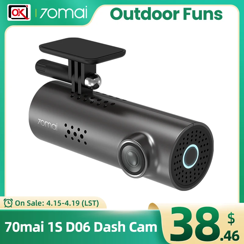 70mai Dash Cam 1S Car DVR for English Voice Control and 1S D06 WIFI Wire... - £62.30 GBP+