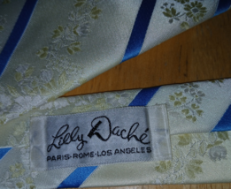 VTG LILLY DACHE MEN'S YELLOW/BLUE NECKTIE-EXCELLENT-BARELY WORN-4.25"x56... - $11.99