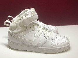 Nike Court Borough Mid 2 Youth Size 7Y All White (CD7782-100) Basketball Shoes - £22.04 GBP