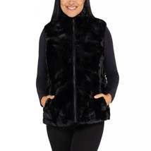 Nicole Miller Women&#39;s Plus Size XXL Reversible Black Winter Vest NWT - $22.49