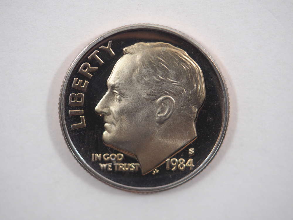 1984 S Roosevelt Clad Dime Proof GEM US Coin Proof (PF) - SKU 113USDMCL - $2.95