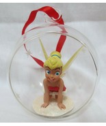 Disney  Tinkerbell Christmas ornament Pedestal Table Glass - £18.93 GBP