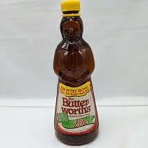 Vintage 1997 MRS. Butterworth&#39;s Lite 24 FL OZ - 1 Pint Amber Glass Syrup Bottle - £68.36 GBP