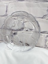 Vintage Fifth Avenue Dining Crystal 7&quot; Salad Frosted Plates Set of 4 - £25.63 GBP