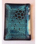 Vintage Mexican Tin Tray Souvenir Soccer football FIFA World cup Mexico 70 - $35.89 CAD