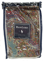 NEW Polo Ralph Lauren Pillow Sham!  Std  Euro  Paisley   Brown Border  USA MADE - $99.99