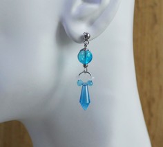 Sky Blue Crystal Stainless Steel Bal stud Earrings - $15.99