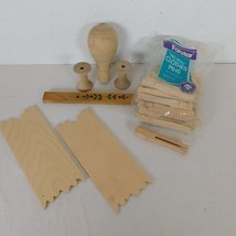 Lot of 7 Unfinished Wood Wooden Misc Pieces DIY You Paint Decorate Cloth... - $9.75