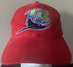 Red Tampa Bay Devil Rays Baseball Adjustable Hat Genuine Merchandise Grosscap - £24.03 GBP