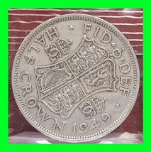 1/2 Crown George VI Coin 1949 Great Britain Vintage World Coin - £15.49 GBP