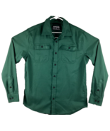 Dakine Shirt Men&#39;s Size Large Green Flannel Button Up Long Sleeve Casual - £14.96 GBP