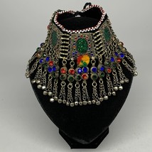 255g, 12&quot;x5&quot;Kuchi Choker Necklace Multi-Color Tribal Gypsy Bohemian,B14077 - £37.92 GBP