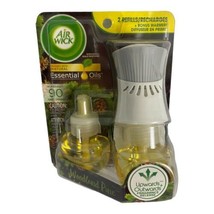 Airwick Woodland Pine Essential Oils 2 refills Bonus Warmer Limited Edition - $21.20
