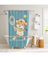 Tatum the Topspin Tiger Shower Curtain by Dancing Littles Jungle - $80.99