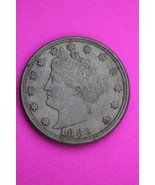 High Grade 1883 No Cents V Liberty Nickel Exact Coin Pictured Scarce Key... - $41.01 CAD