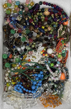 Jewelry Junk Drawer Art Craft Lot Beads 3lbs Vintage Now Parts Pieces Scrap - £19.85 GBP