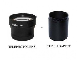Tele Lens + Lens Adaptor Tube bundle for Panasonic DMC-FZ60 DMC-FZ60K bundle - £28.06 GBP