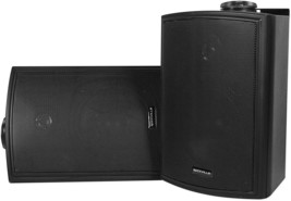 Two 5.25&quot; Outdoor/Indoor Swivel Home Theater Speakers In Black From Rockville - £53.32 GBP