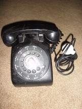 VINTAGE MID-CENTURY BELL/WESTERN ELECTRIC BLACK TELEPHONE - £43.47 GBP
