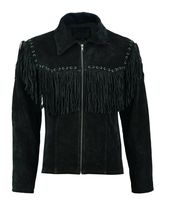 Men&#39;s Exclusive Western Wear Jacket Handmade Fringed Cowboy Suede Leathe... - $68.97+